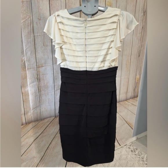 Elegant Cream and Black Dress - Picture 3 of 8